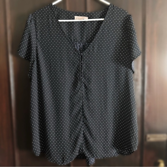 Philosophy Black and White Polka Dot Blouse - Picture 7 of 7